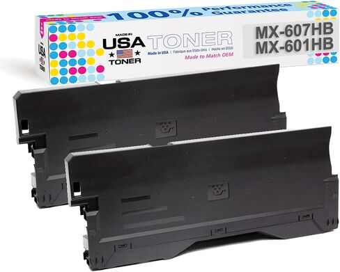 MADE IN USA TONER Compatible Waste Container for Sharp MX-601HB, MX601HB, for use in Color Printers, MX-2651,MX-3051,MX-3061,MX-3071,MX-3551,MX-3561,MX-3571,MX-4051,MX-4061,MX-4071 (2 pk) in Saudi Arabia