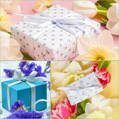 2 Rolls Ribbon Green & Orange 1/2 inch x 25 Yards Satin Ribbon Thick Durable Ribbon for Gift Wrapping, Wedding, Crafts,Easter, Flower Bouquet, Hair, Christmas Decorations and More in Kuwait