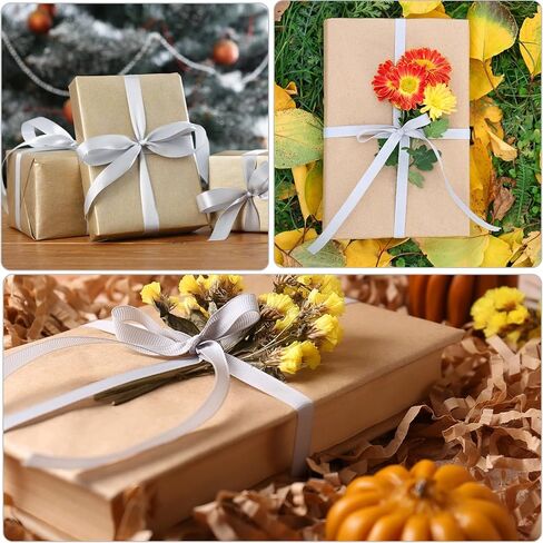 2 Rolls Ribbon Green & Orange 1/2 inch x 25 Yards Satin Ribbon Thick Durable Ribbon for Gift Wrapping, Wedding, Crafts,Easter, Flower Bouquet, Hair, Christmas Decorations and More in Kuwait