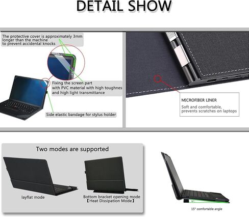 Laptop Case Cover for 14 inch Lenovo ThinkPad E14 Gen 5 Gen 6 &for ThinkPad T14s Gen5 Gen6 [Not for Other Models],Notebook PC Protective Sleeve Bag with Multi-Functional Cooling Bracket (Dark Gray) in Kuwait