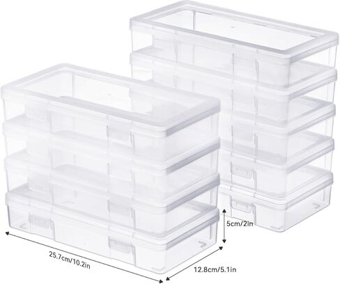 9 Pack Plastic Storage Containers Clear Arts & Crafts Storage Boxes & Organizers Stackable Containers With Lids For Organizin (Set 1) in Kuwait
