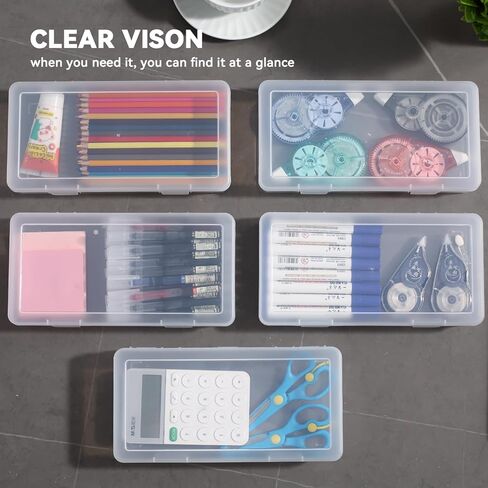 9 Pack Plastic Storage Containers Clear Arts & Crafts Storage Boxes & Organizers Stackable Containers With Lids For Organizin (Set 1) in Kuwait