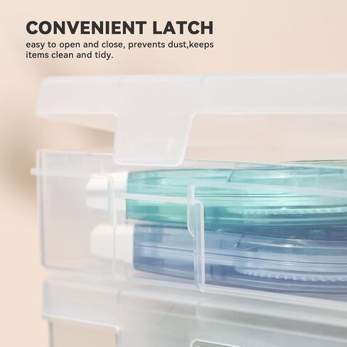 9 Pack Plastic Storage Containers Clear Arts & Crafts Storage Boxes & Organizers Stackable Containers With Lids For Organizin (Set 1) in Kuwait