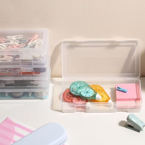 9 Pack Plastic Storage Containers Clear Arts & Crafts Storage Boxes & Organizers Stackable Containers With Lids For Organizin (Set 1) in Kuwait