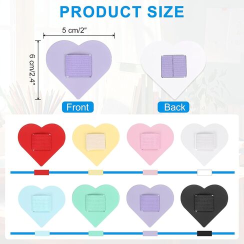 uxcell 4 Pcs Heart Pen Loop Holder for Notebook, Self Adhesive Pen Holder PU Leather Pencil Elastic Loop Designed for Tablet, Journals Clipboards, Notebooks, Journals, Calendars (Purple) in Saudi Arabia