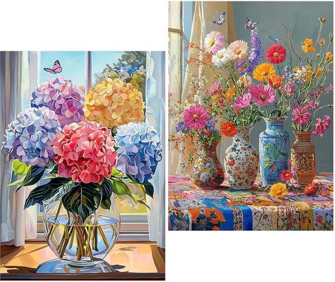 2 Pack Diamond Art Kits for Adults- Beach Diamond Painting Kits for Adults, Shell Gem Painting Kit for Gift Home Wall Decor 12x16 Inch in Saudi Arabia