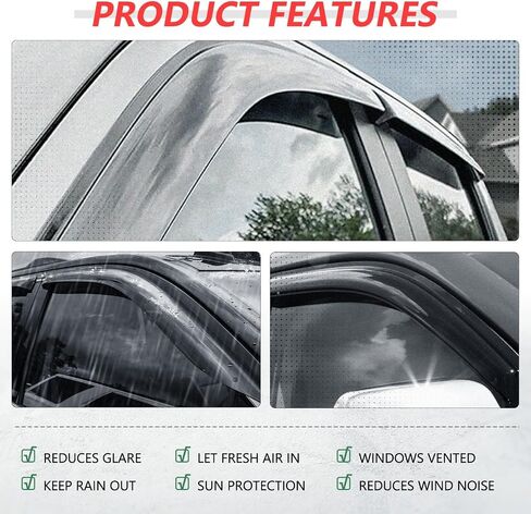 DNA MOTORING WVS-108 2pcs Vent Window Visor Deflector Rain/Sun Guard Compatible with 73-74 GMC C15/C1500 Pickup/ C15/C1500 Suburban, C25/C2500 Pickup/ C25/C2500 Suburban, C35/C3500 Pickup in Saudi Arabia
