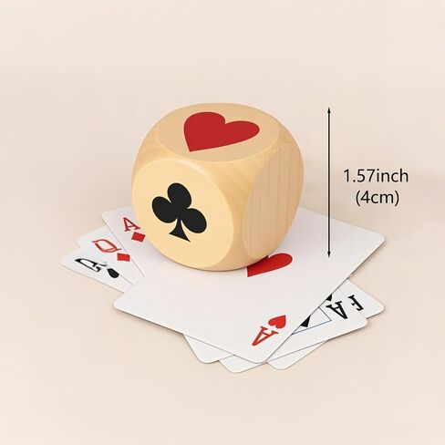 نرد علامة ترامب ، نهر الصراحة ، Euchre Cube 1.57 '' Wooden ، ترامب مؤشر Euchre ، Bridge ، Poker ، هدية رائعة للترفيه ، 2pcs in Saudi Arabia