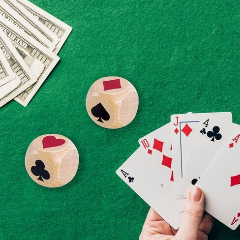 نرد علامة ترامب ، نهر الصراحة ، Euchre Cube 1.57 '' Wooden ، ترامب مؤشر Euchre ، Bridge ، Poker ، هدية رائعة للترفيه ، 2pcs in Saudi Arabia