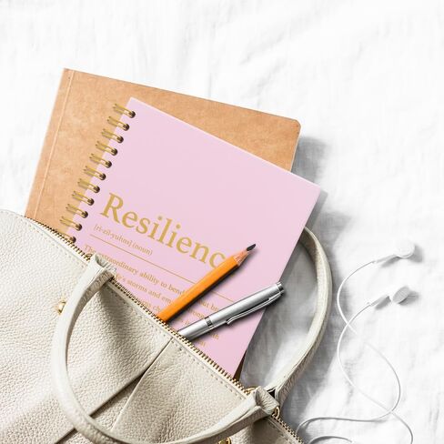 XQLZY Funny Resilience Definition Pink Spiral Notebook - 160 Blank Pages Journal, Motivational Gifts for Coworkers, Thank You Retirement Gifts for Leaders Teachers Bosses Colleagues Mentors Women in Saudi Arabia