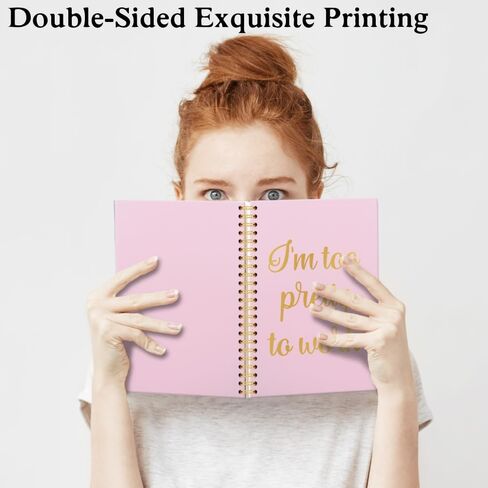 XQLZY Funny Resilience Definition Pink Spiral Notebook - 160 Blank Pages Journal, Motivational Gifts for Coworkers, Thank You Retirement Gifts for Leaders Teachers Bosses Colleagues Mentors Women in Saudi Arabia