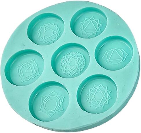 appuivbt 7 Chakras Stones Resin Molds,Round Crystal Silicone Epoxy Casting Resin Molds for DIY Crafts Jewelry Making in Saudi Arabia