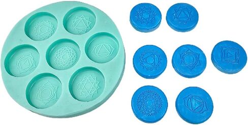 appuivbt 7 Chakras Stones Resin Molds,Round Crystal Silicone Epoxy Casting Resin Molds for DIY Crafts Jewelry Making in Saudi Arabia