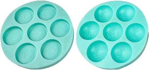appuivbt 7 Chakras Stones Resin Molds,Round Crystal Silicone Epoxy Casting Resin Molds for DIY Crafts Jewelry Making in Saudi Arabia