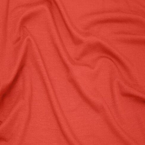 Texco Inc 60 "Rayon Wide Spandex Jersey Knit Fabric بواسطة The Yard-4-Way Stretch ، 200gsm ، الوزن المتوسط ، الرفوف الناعم والتنفس ، الملحقات ، الأمومة والزخارف ، حمراء 1 ياردة in Kuwait