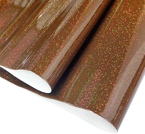 HYANG Holographic Mirror Fine Laser Flash Crystal White PU Faux Leather 1 Roll 12''X53''(30cmX135cm), Faux Leather Very Suitable for Leather Earrings, Bows, Handbag ，Sewing ，Crafts Making, HYANG-488 in Saudi Arabia