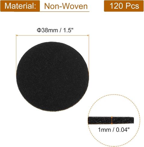 uxcell 120Pcs Round Felt Circles, 10mm (3/8") Black Non-Woven Felt Fabric Sticker Self-Adhesive Felt Pads Pre Cut Felt Pads for Sewing Costume Handcraft Cut Crafts DIY Projects in Kuwait