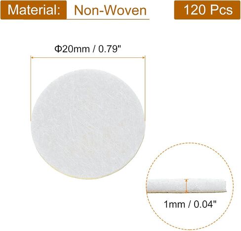 uxcell 120Pcs Round Felt Circles, 10mm (3/8") Black Non-Woven Felt Fabric Sticker Self-Adhesive Felt Pads Pre Cut Felt Pads for Sewing Costume Handcraft Cut Crafts DIY Projects in Kuwait