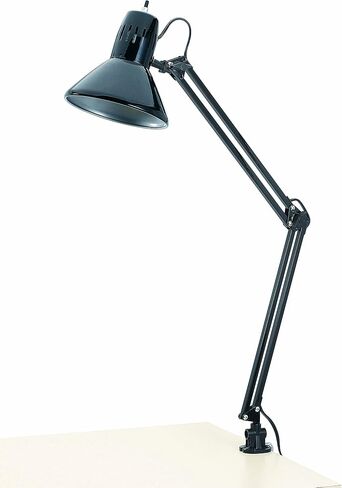 V LIGHT Architectural Swing Arm Desk Lamp, Clamp lamp with LED bulb, Work Light for Any Space, Brushed Nickel Finish 7.5 x 5.5 x 33 in Saudi Arabia
