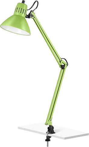 V LIGHT Architectural Swing Arm Desk Lamp, Clamp lamp with LED bulb, Work Light for Any Space, Brushed Nickel Finish 7.5 x 5.5 x 33 in Saudi Arabia