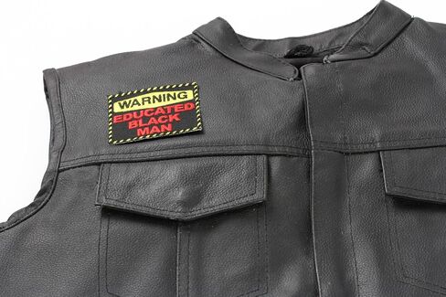 Warning Educated Black Woman Fun Patch - 3x2.5 inch. Embroidered Iron on Patch in Saudi Arabia