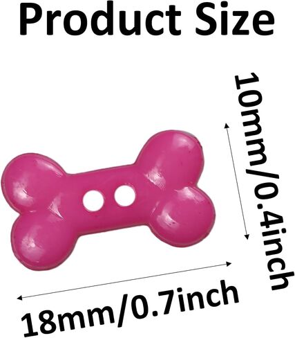 pson 100PCS Assorted Colors Decorative Dog Bone Buttons, 2-Hole Flatback Sewing Buttons for Handmade, Scrapbooking, Clothes, Shoes, DIY, Craft in Saudi Arabia