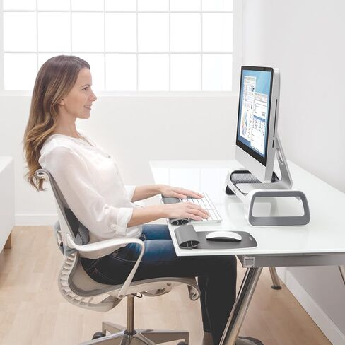 Fellowes I-Spire Series Monitor Lift/Stand, White/Gray (9311101) in Saudi Arabia