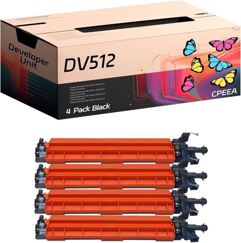 Compatible for Konica Minolta DV512 Developer Unit Work for Konica Minolta bizhub C284e C364 C364e C454 C454e C554 Printers (4 Pack Black) in Saudi Arabia