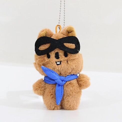Outofgas Stray Kids BbokAri Pilot Plush Kpop Toy 3RD Fan Meeting Dolls with Pilot Sunglasses SKZ00 Stuffed Animal with Beanie Eyes 12 CM (BbokAri) in Saudi Arabia