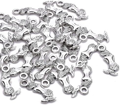 Pack of 80 PCS Antique Tibetan Silver Charms Wholesale Bulk Pendants Supplies for Jewelry DIY Making Metal Alloy Charms in Saudi Arabia