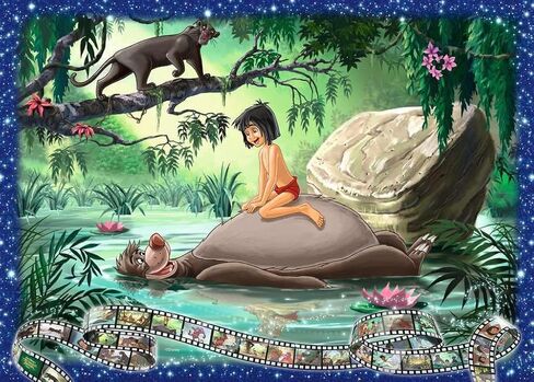 Ravensburger Disney Collector's Edition Jungle Book 1000 Piece Jigsaw Puzzle for Adults - 12000318 - Handcrafted Tooling, Made in Germany, Every Piece Fits Together Perfectly in Saudi Arabia