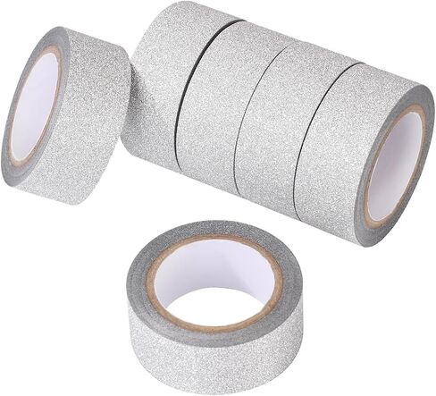 Colored Arts Tape ，9 Rolls DIY Glitter Tape, Colored Sparkle Decorative Tape Perfect for Kids Art Supplies,Crafting, Labeling, DIY Projects, Easy Tear & Removable Adhesive (0.6in*10Ft) in Saudi Arabia