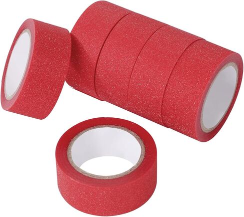 Colored Arts Tape ，9 Rolls DIY Glitter Tape, Colored Sparkle Decorative Tape Perfect for Kids Art Supplies,Crafting, Labeling, DIY Projects, Easy Tear & Removable Adhesive (0.6in*10Ft) in Saudi Arabia