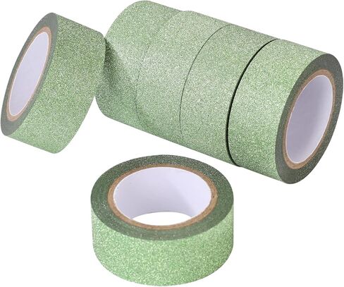 Colored Arts Tape ，9 Rolls DIY Glitter Tape, Colored Sparkle Decorative Tape Perfect for Kids Art Supplies,Crafting, Labeling, DIY Projects, Easy Tear & Removable Adhesive (0.6in*10Ft) in Saudi Arabia