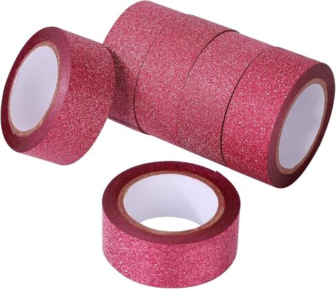 Colored Arts Tape ，9 Rolls DIY Glitter Tape, Colored Sparkle Decorative Tape Perfect for Kids Art Supplies,Crafting, Labeling, DIY Projects, Easy Tear & Removable Adhesive (0.6in*10Ft) in Saudi Arabia