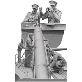 Border Model BS003 1/35 German Navy Submarine Crew & Conductor Set of 5 Resin Kit Molded Color