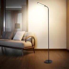 Floor Lamp, 9W 1500LM Floor Lamps for Living Room, 3 Color & 5 Brightness Reading Floor Lamps, 63" Lamps for Living Room for Reading and Working with Glow-in-The-Dark Switch
