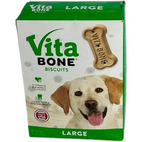 Vita Bone Dog Biscuits, Large Size, 3.5 lbs, 23 Vitamins & Minerals, Teeth Cleaning