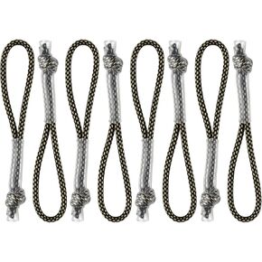 8PCS Zipper Pull Replacement for Nike Elite Backpack, Zipper Pulls Tab Extender Replacement for Luggage, Jackets, Pants, Suitcases, Coats(Color:Black&Yellow)