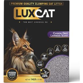 Carbon Grey Lavender Scent Premium Clumping Bentonite Cat Litter, 14 lb,Natural Ingredients