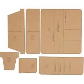 Mxtech Acrylic Wallet Template, 3.5 x 3.9 x 0.4in, DIY Craft Long Wallet