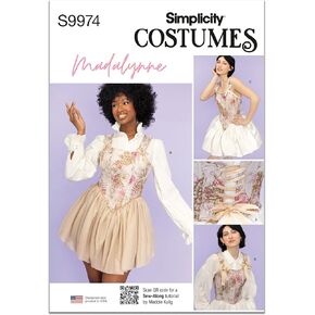 Simplicity SS9974Y5 Misses' Lined Corsets Sewing Pattern Packet by Madalynne Intimates, Design Code S9974, Sizes 18-20-22-24-26, Multicolor