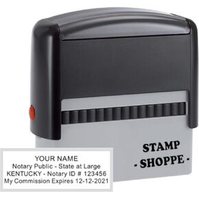 Kentucky Notary Grey Stamp Self Inking | Printy 4913, 2.3x0.81 Inch Rectangular Prints | Kentucky (Stamp)
