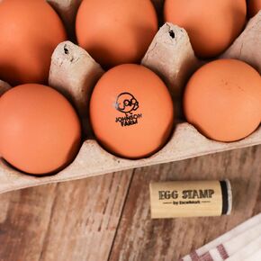 ExcelMark Egg Stamp – Custom Rubber Stamp for Eggs – Chicken Farm (Design 5)