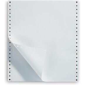 Staples Computer Paper, Ultra Perforated, 9 1/2" x 11", Blank White, 20lb, 1,000/Box