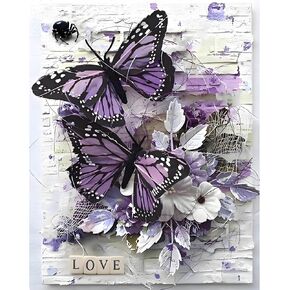 PUJONI Diamond Art Kits for Adults: 5D Beach Love Heart Stone Full Drill Diamond Painting, DIY Home Wall Decor Gifts, 12x16 inch