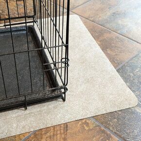 G-Floor Drip & Dry Absorbent 29" x 44" Pet Kennel Mat (Blue Color) - Absorbent Mat with Waterproof Vinyl Backing for Inside or Underneath Dog Crates and Cages