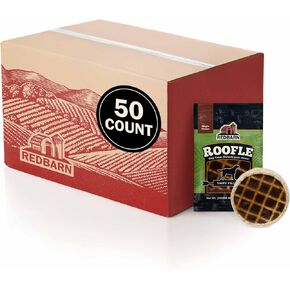 Redbarn Pet Products Roofle - Maple Flavored Waffles - Dog Treat - Case of 50