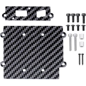 QUE-T Carbon Fiber ESC Mounting Plate ESC Receiver Tray for 1/6 TRX XRT 8S-MAX6 RC Car