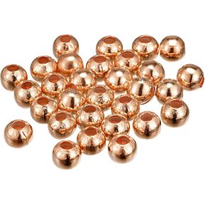 uxcell 90Pcs Smooth Round Spacer Beads, 10mm Spacer Loose Ball Beads for Jewelry Making Bracelet Necklace DIY, Copper in Saudi Arabia